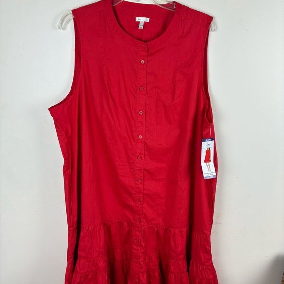 Joie-Limited Edition-sleeveless tiered mini dress in cayenne red-woman’s XXL-NWT - Picture 4 of 14